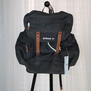 Strap It.  Travel Laptop Olive Green Backpack.